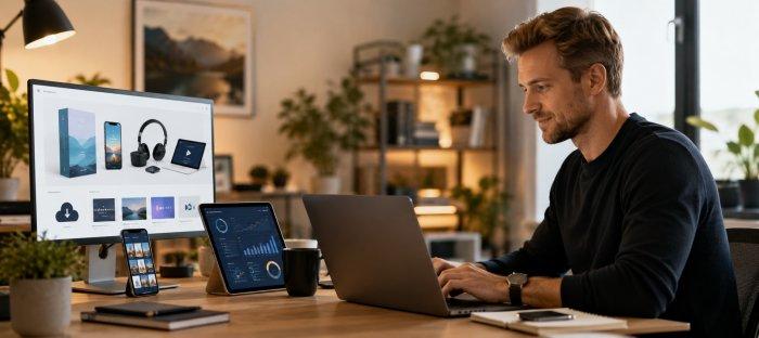 Zu sehen ist Bild 1 zum Beitrag mit dem Thema: Geld verdienen mit digitalen Produkten